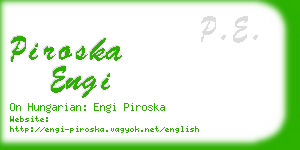 piroska engi business card